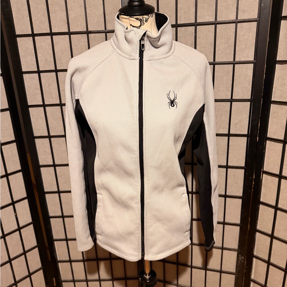 Spyder bicolor textured granular sport athletic outdoor fit winter soft inside